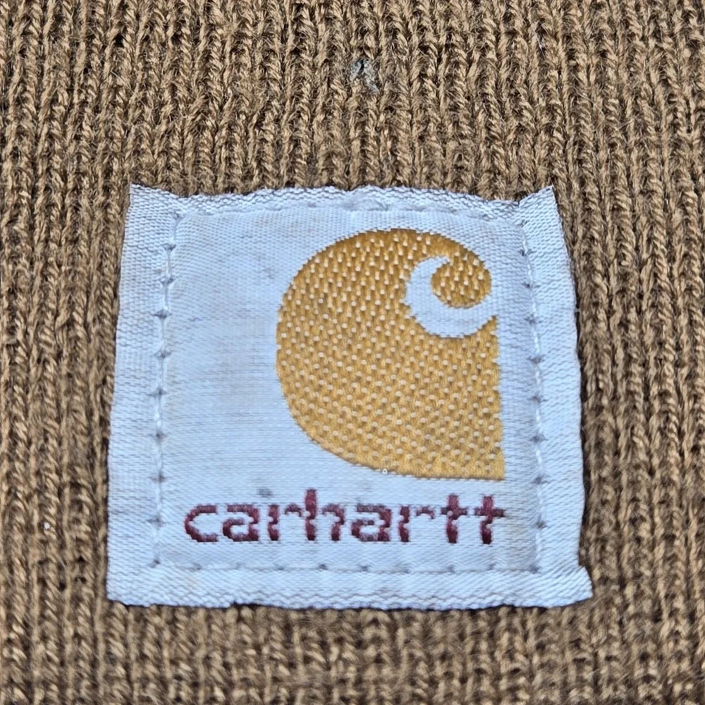 Carhartt Boys Beanie OS Brown Patch Logo‎ Acrylic Foldover Hat